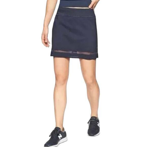 Athleta Laser Run Skort In Navy Size Small Tennis Golf Gorpcore - Picture 1 of 15